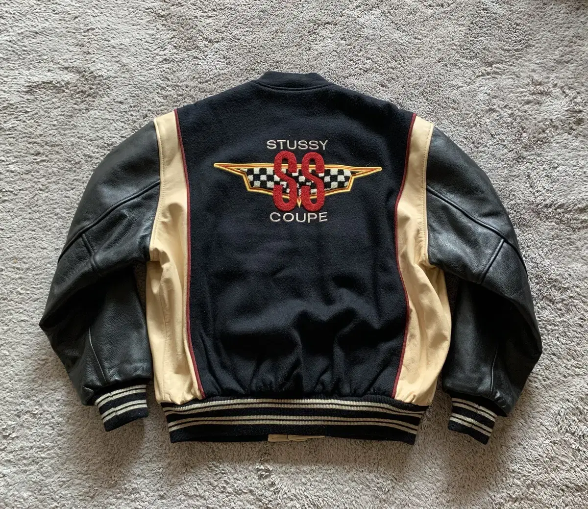 old stussy 스투시 바시티 자켓 ss coupe